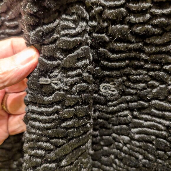 WHBM Black Textured Long Coat Size XS - Picture 8 of 14